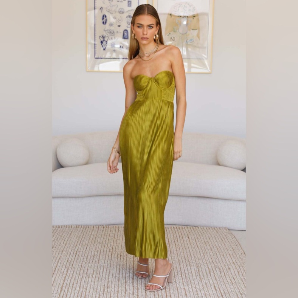 CHASE THE BLUES MIDI DRESS GREEN (PETITE, HEMMED)